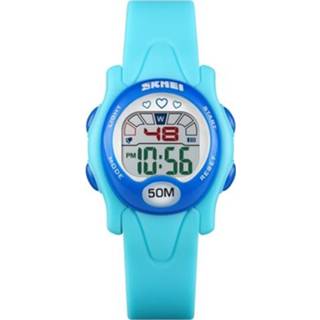 👉 Digitale horloge active kinderen baby's SKMEI 1478 multifunctioneel digitaal 50m waterdicht sporthorloge (babyblauw)