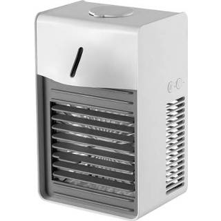 👉 Mini desktop wit active LL12 4W drie snelheden verstelbare luchtkoeler negatieve ionen hydraterende spray watergekoelde ventilator (wit)