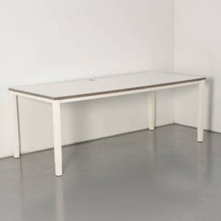 👉 Bureau standaard wit bureaus gebruikt recht verstelbaar Palmberg bureau, blad, 200 x 90 cm, hoogte instelbaar onderstel 1458721202620