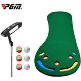 👉 Wollen deken active PGM GL002 Indoor Golf Putting Trainer Big Feet Mini Oefeningsdeken met Putter en Ballen, Stijl: