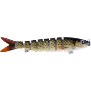 👉 Kunstaas plastic active HENGJIA JM024-X 6 # 13.6cm 18.7g Meerdelig hard aas met dreg, levering in willekeurige kleur