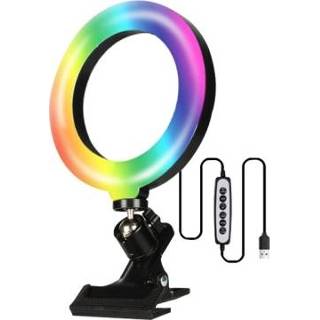 👉 Workstation active 8W 6 inch RGB Riing Light Kleurrijke Live Clips Fill Desktop Computer Video Conference Beauty Lamp