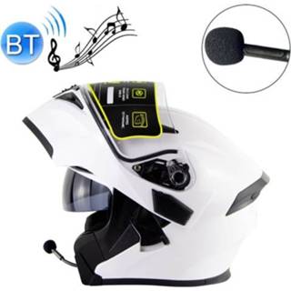 👉 Motorfiet active Soman 955 skyeye motorfiets volledig / open gezicht bluetooth helm headset gezicht, ondersteunt oproepen beantwoorden ophangen (parelwit)