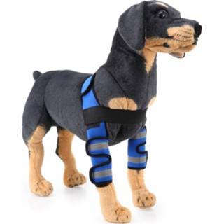 👉 Kniebeschermers s active Pet Dog Been Kniebeschermer Chirurgie Letsel Beschermhoes, Maat: (Anti-glorie Model (Blauw))