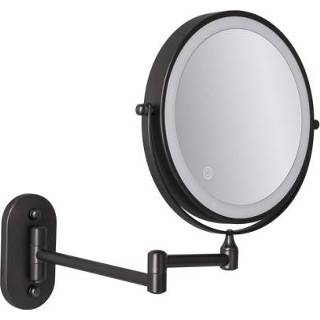 👉 Badkamerspiegel zwart active 8 inch wandgemonteerde dubbelzijdige make-upspiegel LED driekleurige lichte badkamerspiegel, kleur: USB opladen (zeven keer vergroting)