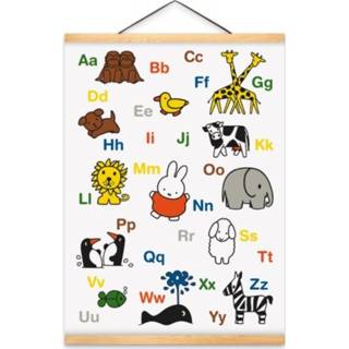 👉 Poster wit papier kinderen rechthoek hangend A2 nijntje alfabet inclusief postenhanger 8717259100291