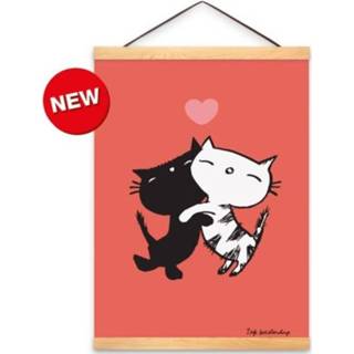 👉 Poster roze papier kinderen design Fiep Westendorp A2 Pim & Pom incl. Posterhangers 8717259121326