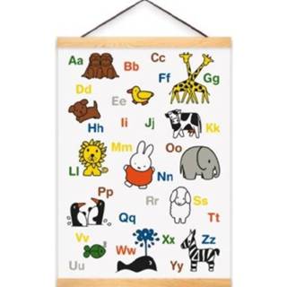 👉 Poster wit papier kinderen design A3 Nijntje alfabet incl. Posterhangers 8717259100352