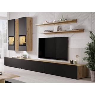 👉 Tv-meubel set BABEL 5 deuren eik artisan/zwart zonder led