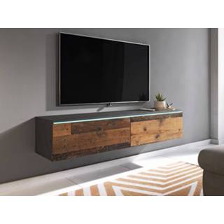 👉 TV-meubel DUBAI 2 klapdeuren 140 cm matera/old wood zonder verlichting