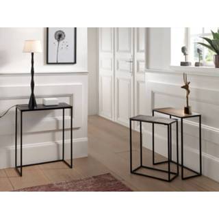 👉 Bijzet tafel metaal zwart Set van 3 bijzettafels DIPLO 54 cm zwart/goud/brons 5400551387172 5400943177442