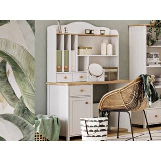 👉 Bureau eik wit SHELLY 1 deur lade wit/ nash met opzetkast 5400551323279 5400943185218