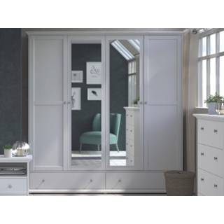 👉 Wit Kast MARGARET 4 deuren 2 lades 5400551312976 5400943192599