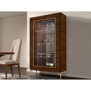 👉 Vitrine kast Vitrinekast EVY 2 deuren walnoot 5400551437396 5400943197785