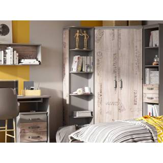 👉 Eik Bibliotheek SANGRIA 5 niches grafiet/eik santana 5400551323149 5400943139754