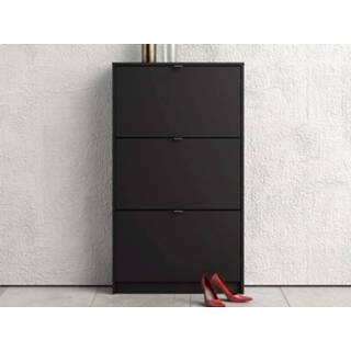 👉 Schoenen kast zwart Schoenenkast SEAN 3 deuren mat 5400551374639 5400943146868