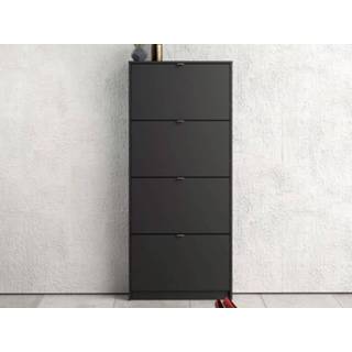 👉 Schoenenkast zwart SEAN 4 deuren mat 5400551374660 5400943146899