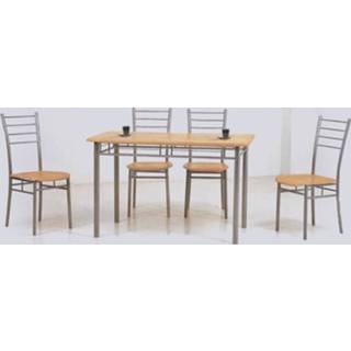 👉 Eettafel Set eetkamertafel en stoelen AMELIA esdoorn 5400551041494 5400943147964