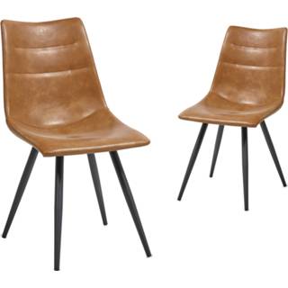 👉 Stoel Set van 2 stoelen ONNIX cognac 5400551385277 5400943151534