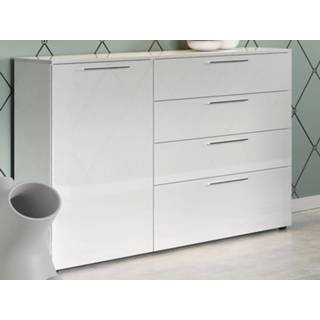 👉 Commode wit SUNNA 1 deur 4 lades hoogglans 5400551415479 5400943154351