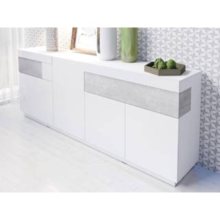 👉 Dressoir wit SILAC 4 deuren 2 lades wit/beton 5400551301833 5400943157581