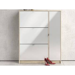 👉 Schoenenkast wit eik SHANA 4 deuren hoogglans wit/eik 5400551374677 5400943146905