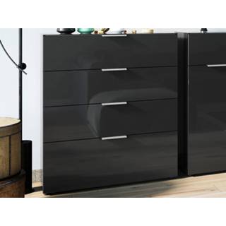 👉 Commode zwart OAKLAIR 4 lades zwart/hoogglans 5400551361660 5400943154108