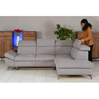 👉 Hoek bank zilver stof Converteerbare hoekbank ARCHOR met longchair rechts 5400551405258 5400943162240