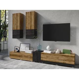 👉 Satijn Tv-meubel set POWAR 5 deuren walnoot 5400551366399 5400943167016