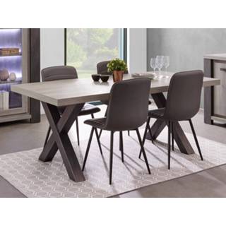 👉 Eettafel rechthoekig MATTHIS 185 cm dark forest 5400551276087 5400943149678