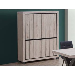 👉 Eik zwart Barkast ARCHIMEDE 4 deuren naturel/zwart 5400551416186 5400943156331