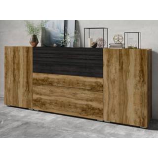 👉 Dressoir satijn POWAR 4 deuren en 1 lade walnoot 5400551366412 5400943157147