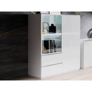 👉 Vitrine kast wit Vitrinekast HELA 2 deuren lades hoogglans zonder led 5400551405104 5400943160055