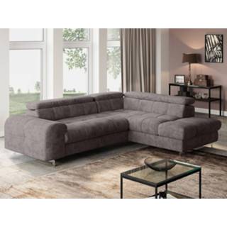 👉 Hoek bank stof grijs Converteerbare hoekbank SUNNY met longchair links 5400551418173 5400943162486
