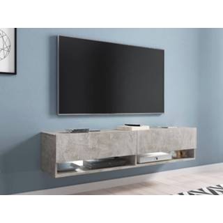 👉 Klap deur TV-meubel ACAPULCO 2 klapdeuren 140 cm beton zonder led 5400551295309 5400943166224