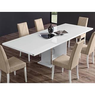 👉 Eettafel wit LIZZO 180 > 270 cm hoogglans 5400551409782 5400943149333