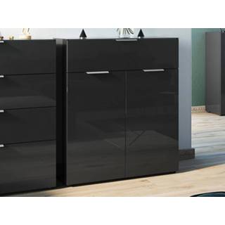 👉 Commode zwart OAKLAIR 2 deuren en 1 lade zwart/hoogglans 5400551361677 5400943154115