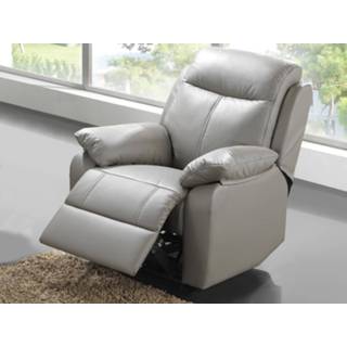 👉 Relax fauteuil leder grijs Relaxfauteuil elektrisch VICKY 1 plaats echt 5400551262097 5400943161847