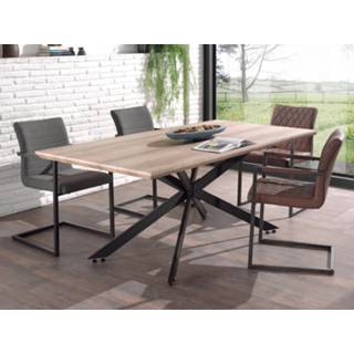 👉 Eettafel eik zwart Rechthoekige ELLIO 200 cm oud eik/zwart 5400551288905 5400943149869