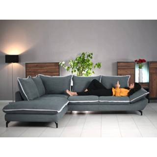 👉 Hoek bank stof grijs Converteerbare hoekbank ARRAS met longchair links lichtgrijs 5400551404879