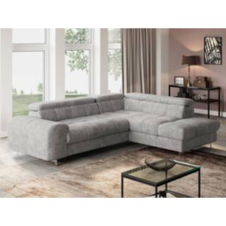 👉 Hoek bank stof zilver Converteerbare hoekbank SUNNY met longchair links 5400551418166 5400943162479