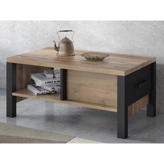 👉 Salon tafel zwart Salontafel OLIANNE 90 cm appenzeller sparren/zwart 5400551416148 5400943165142