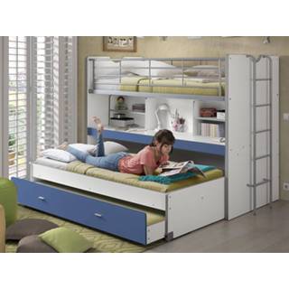 👉 Blauw Bed BONNY V 90x200 cm 5400551065087 5400943142136