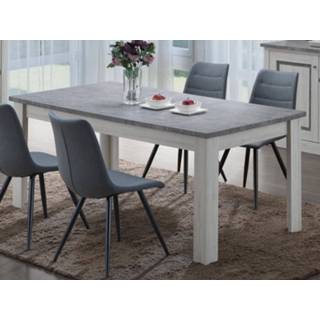 👉 Eettafel eik grijze EMMANUEL 190 cm eik/beton zonder verlengstuk 5400551292506 5400943156065