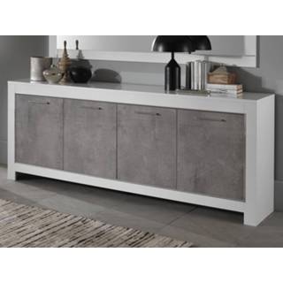 👉 Dressoir wit MADONNA 4 deuren hoogglans wit/hoogglans beton 5400551285959