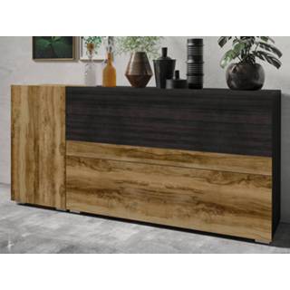 Dressoir satijn POWAR 2 deuren en 1 lade walnoot 5400551366405 5400943157130