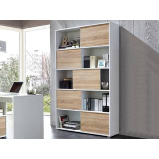👉 Boeken kast wit Boekenkast LEA 5 planken sonoma/ 4005949403710 5400551087690 5400943133257