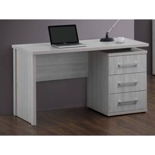 👉 Bureau eik grijze ERULA 3 lades lichtgrijze 5400551321015 5400943135732