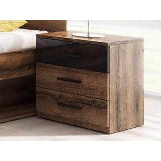 👉 Nachtkastje zwart eik GALACTIC 3 lades hoogglans/eik monastery 5400551298836 5400943127607