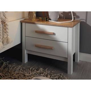 👉 Nachtkastje eik wit Set van 2 nachtkastjes FARDO lades wit/eik sonoma 5400551317117 5400943127690